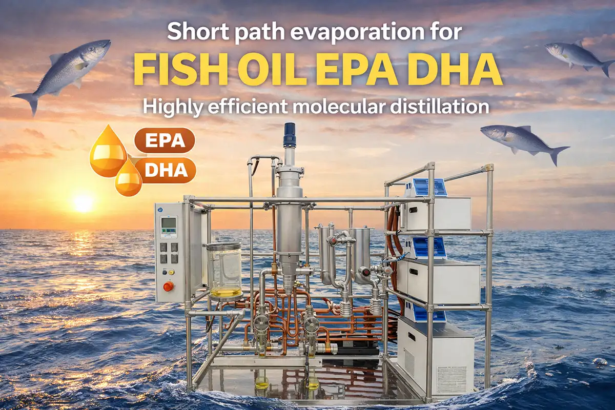 Short path evaporation for fish oil EPA DHA undefined
