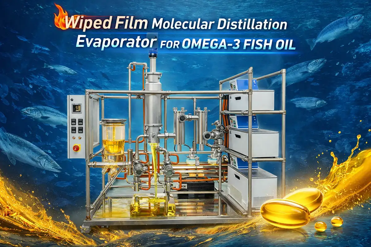 Wiped film molecular distillation evaporator for omega-3 fish oil undefined