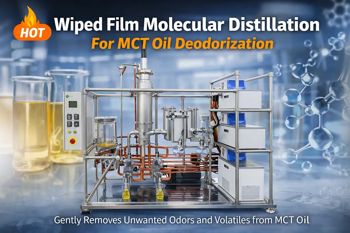 Wiped film molecular distillation for MCT oil deodorization undefined